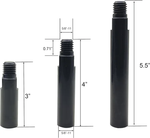 Vista 2 de Juego de ejes de extensión para amoladora angular de 5/8"-11 Kit extensor de pulido de vías respiratorias 3 paquetes Barra de conexión para pulidor