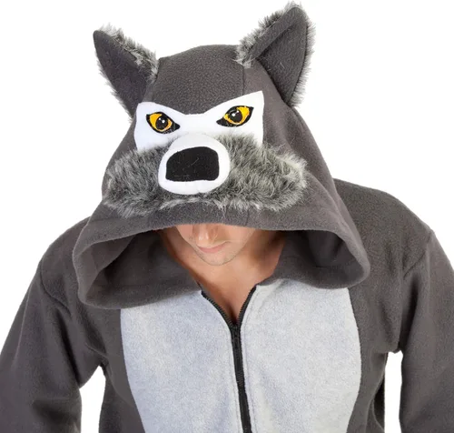 Vista 5 de RG Costumes. Sudadera con capucha de Willie el lobo.