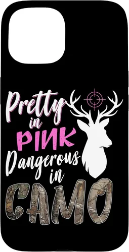 Vista 6 de Funny Pink Camo Hunting Graphic Women Deer Buck Hunters Case for iPhone 17