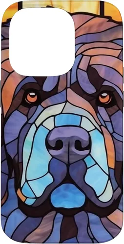 Vista 17 de Newfoundland Dog Stained Glass Case for iPhone 17