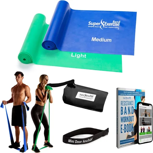 Vista 17 de Resistance Bands for Working Out 7Ft Long Resistance Bands Super Exercise Bands with Carry Pouch and Door Anchor I Latex Free Workout Bands