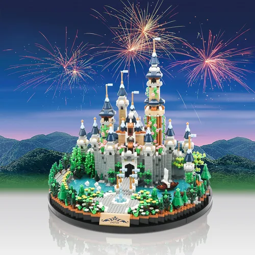 Vista 2 de Princess Castle - Juego de micro construcción para adultos, kit de modelo de colección de construcción de arquitectura (no compatible con Lego)