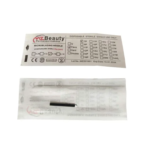 Vista 11 de Nano 0.007 in Microblading Agujas Piercing Tatuaje Aguja Microblade para Maquillaje Permanente Microblading (Diámetro 0.007 in, 12Flat)