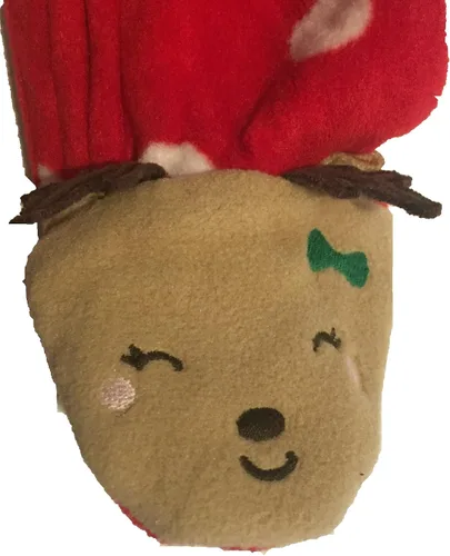 Vista 3 de Carters Infant Girls Red Dot Fleece Reindeer Sleeper Holiday Sleep & Play