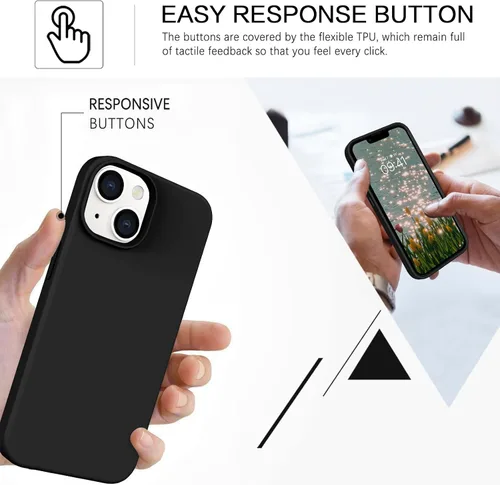 Vista 4 de BENTOBEN Funda para iPhone 14, iPhone 14 compatible con Magsafe Slim Fit Silicona Soft Gel Rubber Bumper a prueba de golpes forro de microfibra