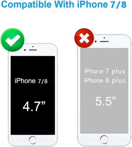 Vista 2 de Mitywah Funda impermeable para iPhone 7/iPhone 8 / iPhone SE 2020, funda de metal resistente de grado militar, protección de cuerpo completo