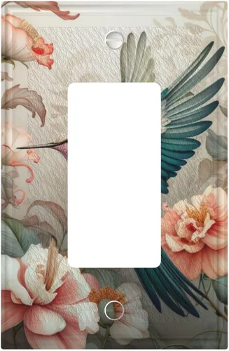 Vista 60 de Cubiertas de Interruptor de Luz Artísticas Decorativas Boho Figura Abstracta Interruptor de Pared Único Placa de Interruptor Decorativo Placa