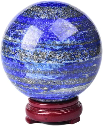 Vista 143 de JIC Gem Piedra Natural de Jaspe Africano Cristal de Curación Esfera Adivinación Bola de Piedra Preciosa, Feng Shui Reiki Aura Decoración
