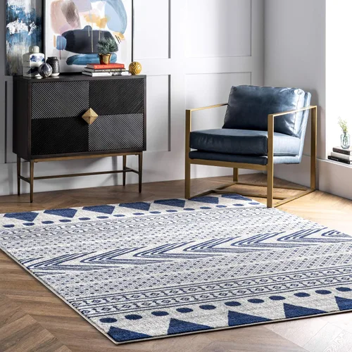 Vista 11 de nuLOOM Shaina - Alfombra tribal para pasillo, 2 pies 8 pulgadas x 8 pies, gris, rectangular