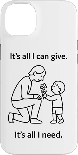 Vista 15 de Child Giving Flower to Parent Minimal Symbolic Love Design Case for iPhone 16
