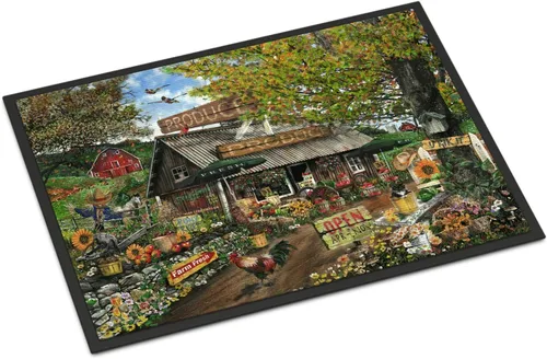 Vista 78 de Caroline's Treasures PTW2009MAT - Felpudo de calabaza y hojas de otoño, 18 x 27 pulgadas, tapete para puerta delantera, interior y exterior