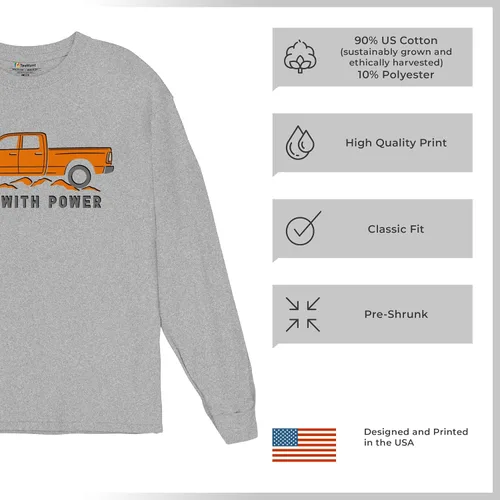 Vista 215 de Tee Hunt Camisetas gráficas y camisetas sin mangas para hombre Roll with Power Pickup Truck
