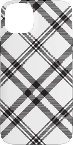 Vista 14 de Funda para iPhone 11 Pro Max a cuadros en blanco y negro