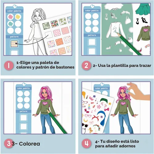 Vista 3 de Mr. Pen- Kit de cuaderno de bocetos de moda, cuaderno de bocetos de diseño de moda