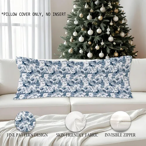 Vista 2 de Funda de almohada de cuerpo de perro Golden Retriever azul y blanco de 20 x 54 pulgadas, regalos de Golden Retriever para mujeres, fundas