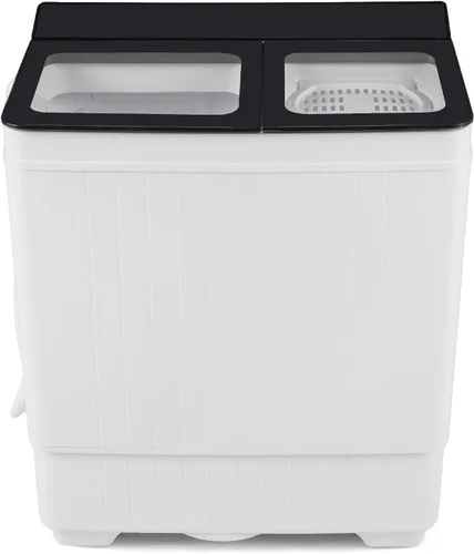 Vista 10 de COSTWAY Lavadora portátil de 18 libras con bomba de drenaje incorporada Negro+Blanco