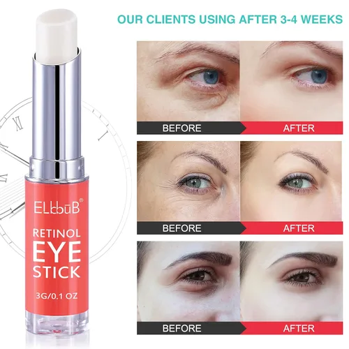 Vista 5 de Eye Stick - Crema antiarrugas para ojos hinchados, ojeras, bolsas de ojos, patas de gallo, arrugas, reduce las arrugas de la piel flácida de ojos