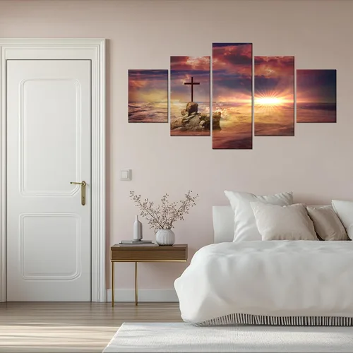 Vista 42 de Arte de Pared Cristiano Símbolo Religioso Cuadro Enmarcado Pintura de Cruz de Cristo Cruces Decoración de Pared Impresión en Lienzo de Cruz Póster