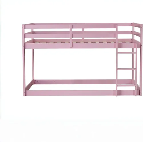 Vista 16 de Twin Size Bunk Bed with Panelled Headboard and Footboard, Antique Dark Oak Antique Oak