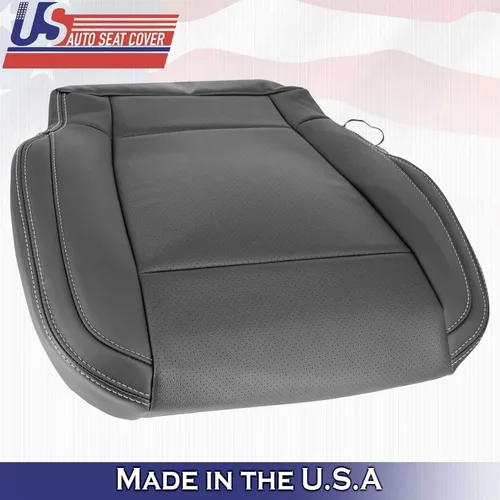 Vista 4 de U.S.AutoSeatCover 2017 para Ford F150 Lariat Driver & Passenger Bottom Perf Fundas de asiento de cuero BLK