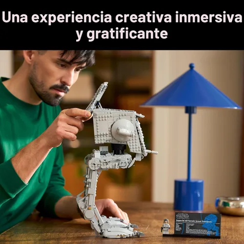 Vista 3 de LEGO Star Wars AT-ST Walker Juego de construcción – Bloques de construcción para adultos para fanáticos, Edades 18+ – Kit de modelo coleccionable
