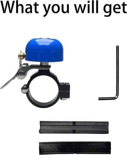 Vista 5 de Timbre de bicicleta de latón Pro, cuerpo de metal, tono fuerte y decente para adultos y niños, se adapta a manillares de bicicleta de 0.79 a 1