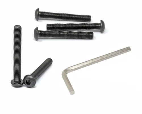 Vista 45 de iexcell 100 piezas de rosca M2.0.197 x 0.157 in paso de 0.018 in de acero aleado 10.9 grado hexagonal cabeza botón cabeza tornillo tornillo kit