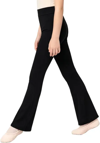 Vista 3 de Pantalones acampanados de baile para niños, mejora de la flexibilidad de la Negro