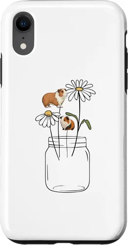 Vista 9 de iPhone 12 mini linda mamá conejillo de indias, funda de flores de conejillo de indias