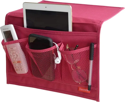 Vista 8 de Organizador de Almacenamiento para Mesita de Noche, Caddy para Mesita de Noche, Organizador de Almacenamiento de Armario de Mesa, Control Remoto