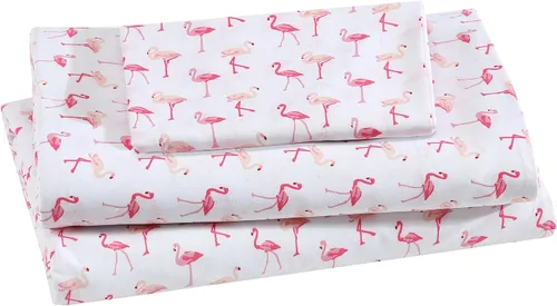Vista 19 de Juego de sábanas de microfibra suave estampada de 4 piezas, White Puppy Love Amor de cachorro blanco