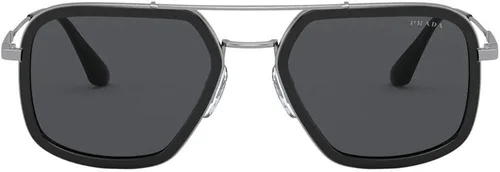 Vista 2 de Prada PR 57XS M4Y5S0 - Lentes de sol cuadrados de metal negro