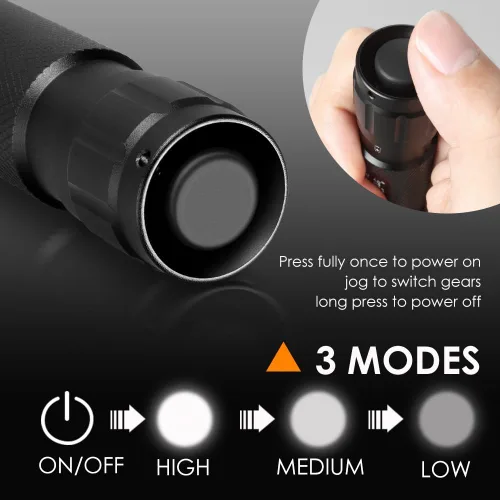 Vista 2 de 501F Vcsel 850nm IR iluminador luces de la linterna para visión nocturna Zoomable infrarrojos linterna iluminador con control dual interruptor