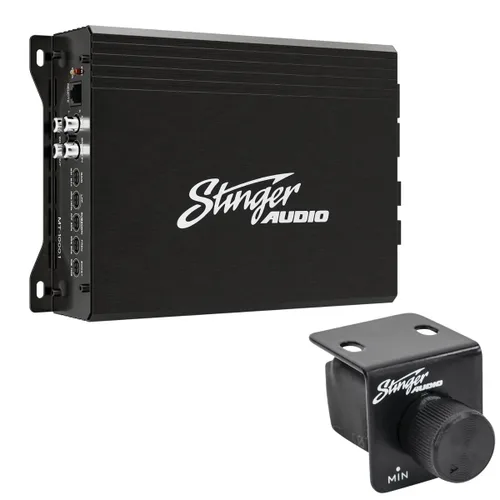 Vista 8 de STINGER Audio MT-700.1V2 Monoblock de 700 Watts RMS Amplificador de Subwoofer Compacto para Audio de Coche con Control Remoto, Botón de Graves