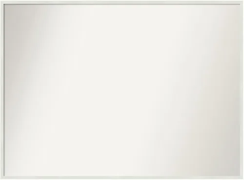 Vista 260 de Amanti Art Espejo de baño blanco para sobre el fregadero, 22 x 45 pulgadas, espejo de tocador rectangular blanco Lucie, marco de madera moderno