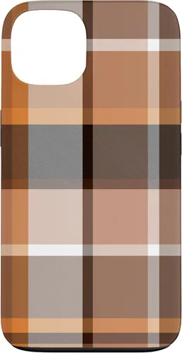 Vista 7 de iPhone 16 Buffalo Check Orange Brown Gingham Scottish Pattern Style Case