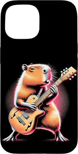 Vista 6 de iPhone 16 Capybara Playing Guitar Like A Rocker Guitarist Rock'n Roll Case