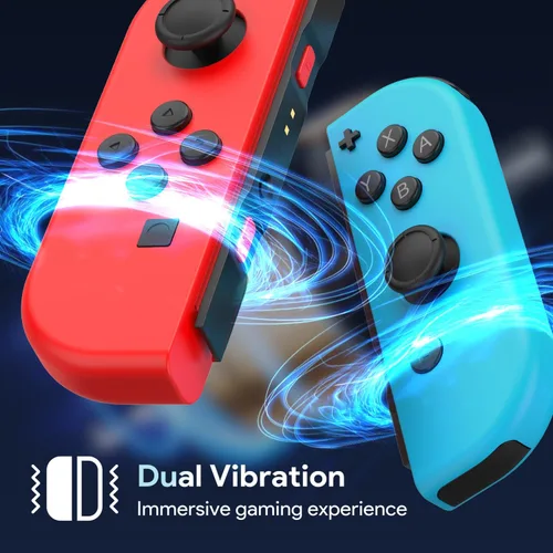 Vista 3 de Ambfina Wireless Controller Compatible with Switch, Replacement for Switch, Wireless Left and Right Controllers Support Dual Vibration