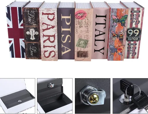 Vista 6 de Diccionario Caja de Dinero Oculto Libro Secreto Diseño Objetos de Valor Cerradura de Seguridad (#2)