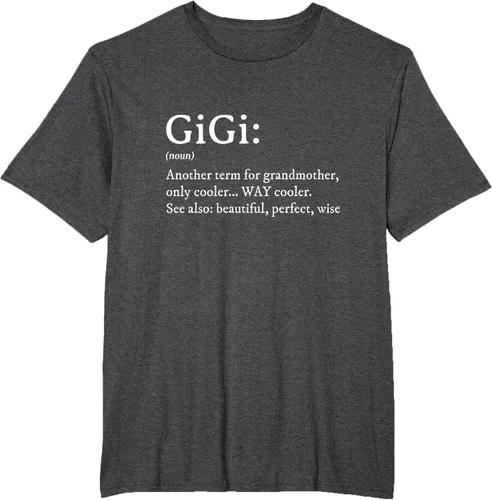 Vista 25 de Gigi Definition - Camiseta de regalo para abuela, cumpleaños y abuela, Negro