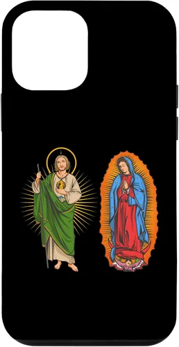 Vista 16 de Funda para iPhone 16 Virgen de Guadalupe con San Judas Tadeo