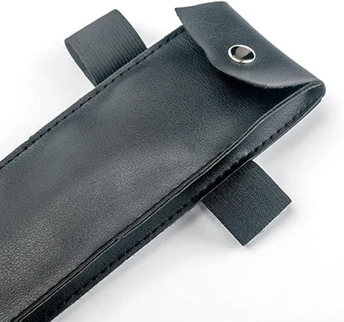 Vista 5 de Bolsa y vendaje Big Kunai, juego de soporte para armas para cosplay ninja, accesorio de disfraz ninja, negro, Negro