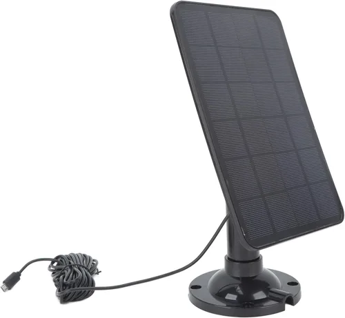Vista 6 de Cargador de panel solar de 10 W con micro USB, panel de carga solar de cámara, panel solar de silicio monocristalino de alta eficiencia para cámaras