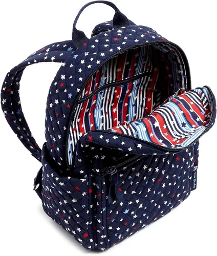 Vista 3 de Vera Bradley Mochila pequeña de algodón para mujer, Summer Stars - Algodón reciclado