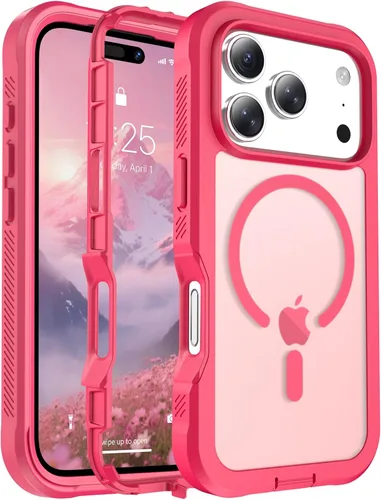 Vista 164 de jaroco - Funda magnética compatible con MagSafe para iPhone 11 de 6.1 pulgadas; protección de grado militar contra caídas, de doble capa