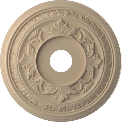 Vista 47 de Ekena Millwork CMP10BA Baltimore Medallón de techo de PVC termoformado (se adapta a toldos de hasta 4 1/4"), 10 "OD x 3 1/2" ID x 3/4" P Unfinished