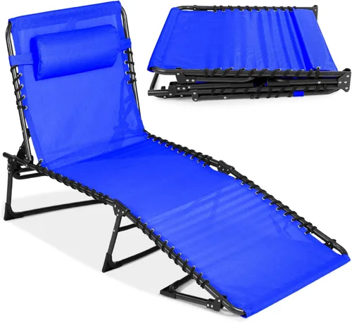 Vista 12 de Best Choice Products - Tumbona para patio reclinable, plegable, portátil para exteriores, con 8 posiciones, asas, capacidad de 300 libras