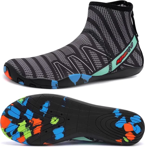 Vista 3 de Padgene Zapatos de agua de piel descalza, calcetines para hombres y mujeres, zapatos deportivos acuáticos unisex para natación, yoga, playa, correr