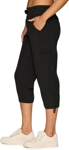 Vista 20 de RBX - Pantalón capri deportivo con cordón,ligero, con bolsillos y estilo cargo, para mujer