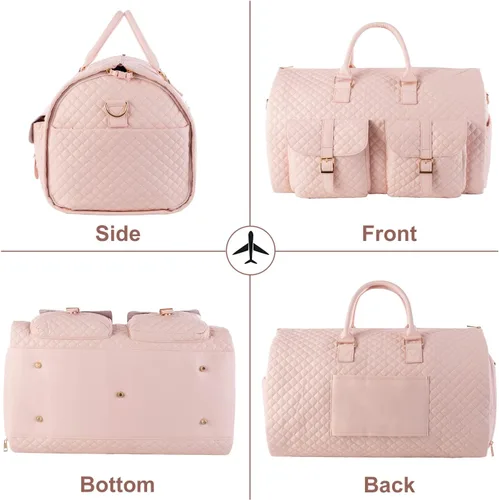 Vista 5 de Bolsa de viaje convertible para ropa, bolsa de transporte para hombres y mujeres, 2 en 1, maleta colgante para maleta, bolsa de viaje de negocios